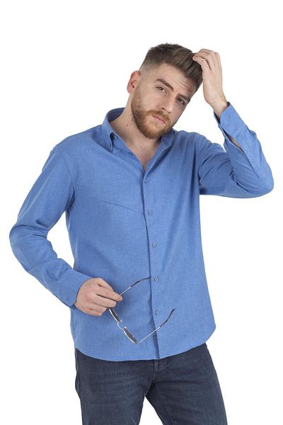 GALLİNİ WORLLD Мъжка риза с дълъг ръкав Gallini World Minimalist - ежедневна и работна
