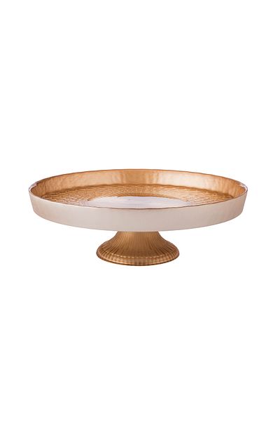 Byblos Turkish glass serving dish with base 32 cm