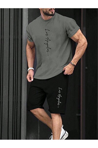 LUNAVISTA Men's 2-Piece T-Shirt and Shorts Clothing Set, Top Is Short Sleeve