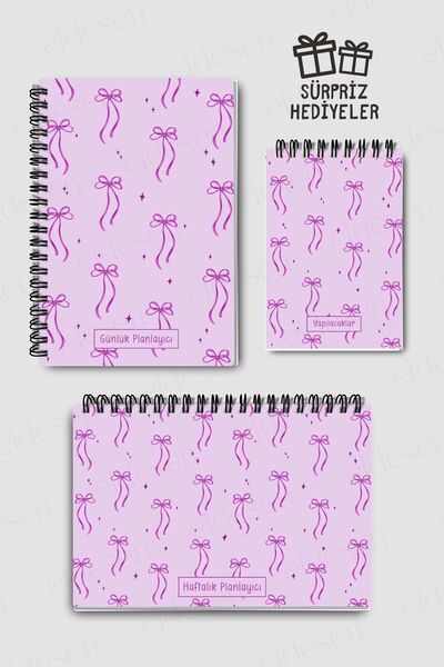 Eldesen Tasarım 3'lü Planlama Seti, Günlük Planlayıcı, Haftalık Planlayıcı, Y...