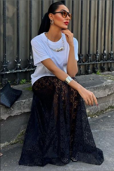 scyllastore Fusta Maxi Dantela