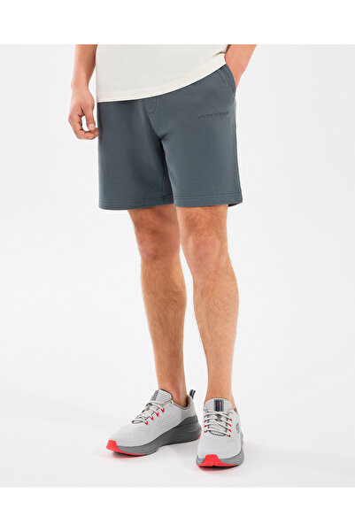 SKECHERS M Essential Sweatshort Erkek Gri Şort S2510064-003