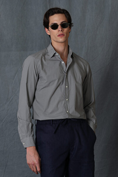 Lufian Минималистична мъжка риза - дълъг ръкав - редовна кройка - ежедневна/за работа