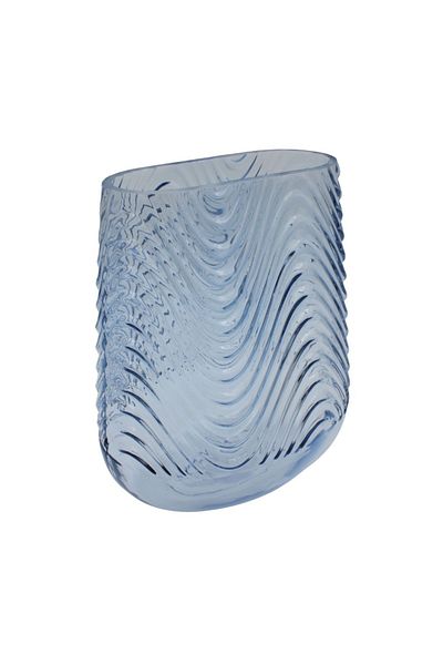 BM GİFT DESİGN Vază decorativă sticlă albastru 21x17x13 cm