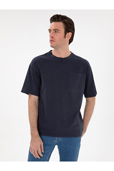 Cacharel Navy Blue Comfort Fit T-Shirt 50305458-Vr033