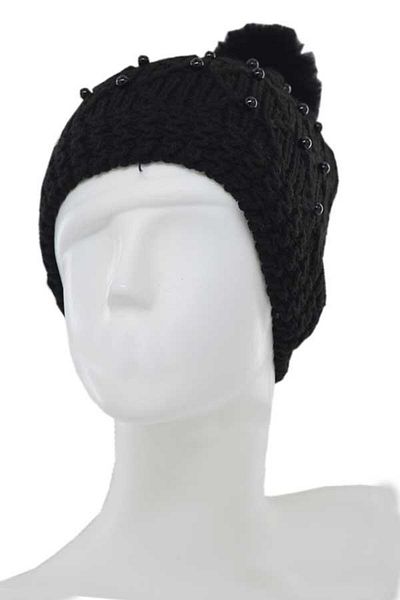 Kitti Girl's Pilling Resistant Inner Fleece Pearl Pompom Beret (K22140-02)