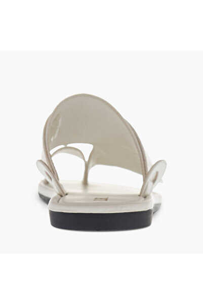 LBL by Shoexpress Textured Slip-On Arabic Sandals with Toe Loop Detail