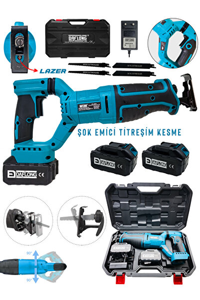 DAFLONG 180 DERECE DÖNERLİ ŞARJLI Kömürsüz Çelik Şanzuman Kemik Kesme Tilki K...