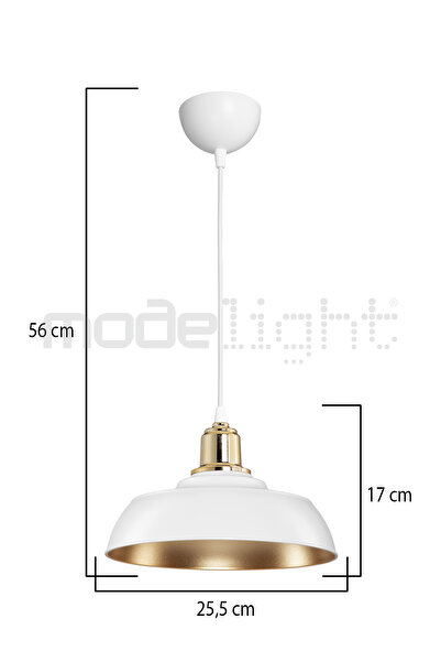 Modelight KARYA BEYAZ GOLD TEKLİ SARKIT (GOLD KUKALI) SALON-OTURMA-ÇOCUK-YEMEK-YATAK ODASI-ANTRE-MUTFAK