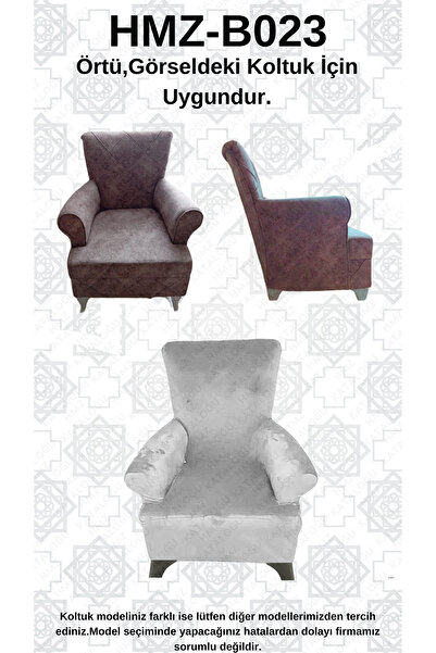 Akbal Home İtalyan Nubuk HMZ-B023 Kalıp Berjer Koltuk Örtüsü