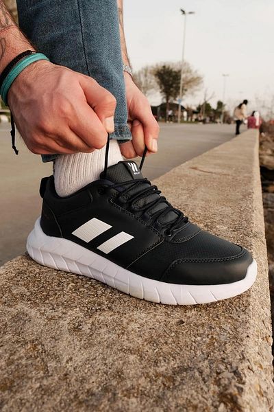 Walky - Jaws Black - White Ultra Light Comfortable Flexible Men's Casual Sports Sneaker Shoes