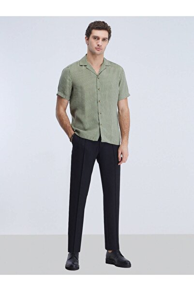 Kip Ανδρικό πουκάμισο με κοντό μανίκι με ρίγες κανονικής εφαρμογής Gm-4682