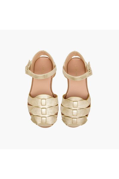 Flora Bella by Shoexpress Flora Bella Bow Accent Sandals with Hook and Loop Closure