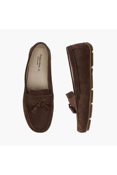 Paprika Tassel Detail Slip-On Loafers