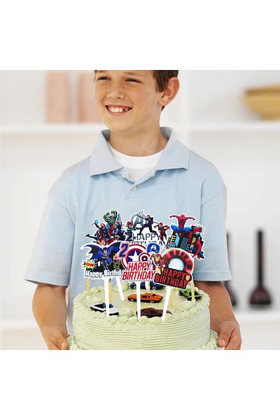 ZHUYUN Set of 6 Cake Decorations, Multicolor