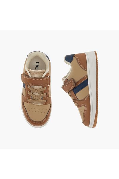 LBL by Shoexpress Colourblock Sneakers with Hook and Loop Closure