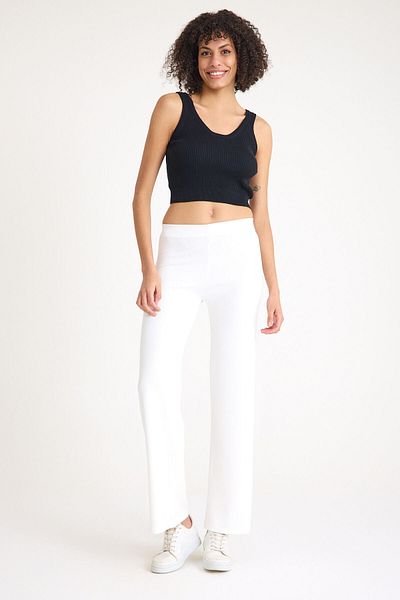 EFFE Comfortable Fit Wide Leg Modal Fabric Women's Trousers