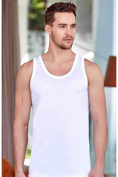 Berrak Men's Cotton Combed 6-Piece Undershirt -1001