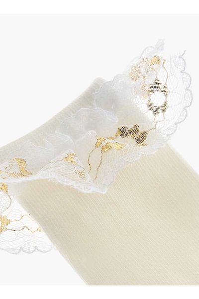 Barefeet Frill Detail Non Terry Ankle Length Socks - Set of 3