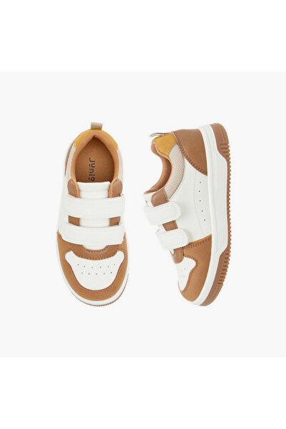 Juniors Colourblock Sneakers with Hook and Loop Closure