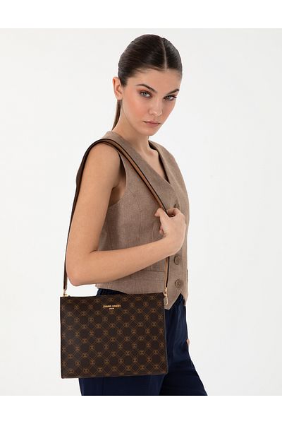 Pierre Cardin Brown Crossbody Bag 50306920 -Vr029