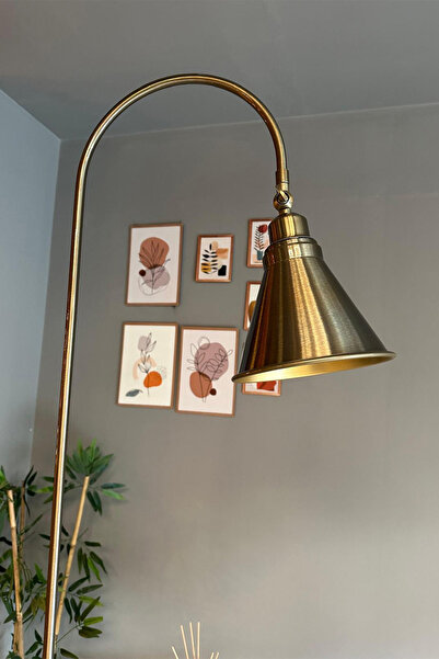 Bamyum Dimmerli Eskitme Lambader Hareketli Başlık Modern Dekoratif Metal Oturma Odası Çalışma Odası Zemin