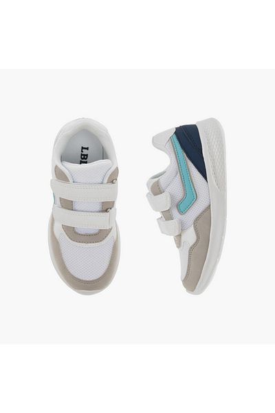 LBL by Shoexpress Colourblock Sneakers with Hook and Loop Closure