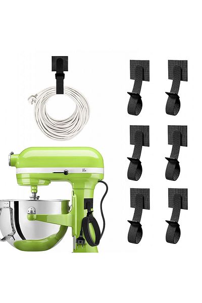 VABNEER Set de 6 organizatoare autoadezive pentru cabluri la electrocasnice VABNEER, negru