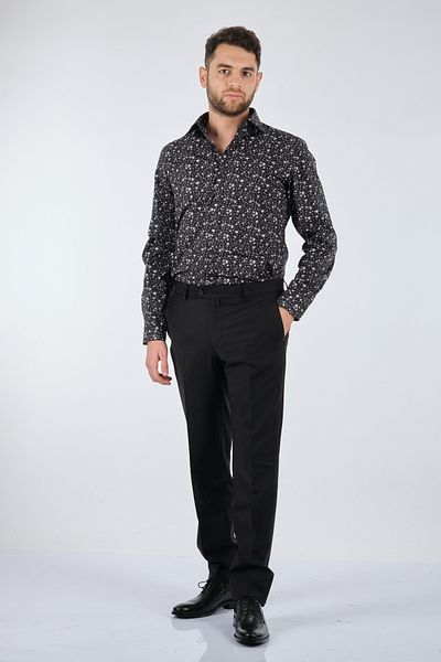 Ecer Narrow Leg Regular Waist Smoked Men's Trousers08234120