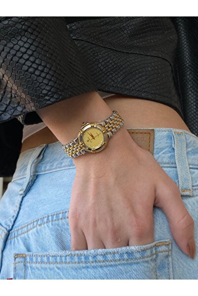 h&b design jewel Çelik Çift Renk Vintage Saat