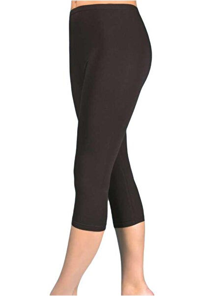 Berrak Жіночі капрі-леггінси з еластаном до коліна, прозорі-2273