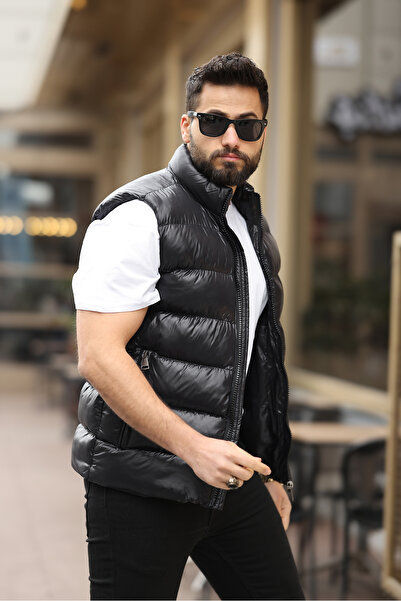 BOYS MANS Waterproof and Windproof Men's Shiny Vest Inflatable Vest