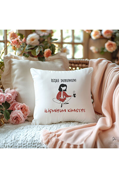 qoeuyl boutique İlişki Durumum İlişmiyiom Kimseye Baskılı Komik Hediyelik Ely...