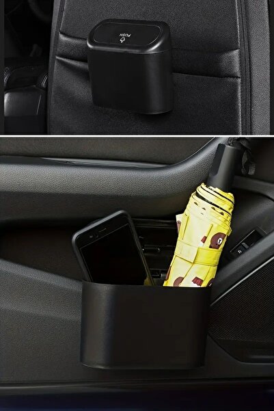 Buffer ® Mini Lid Trash Can Fixed with Vehicle Interior Charms