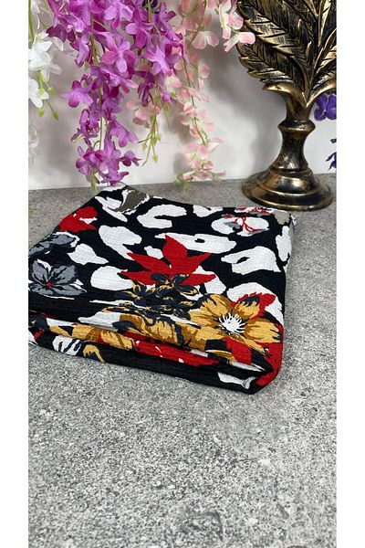 Sobe Hediyelik Patterned Cotton Writing Scarf