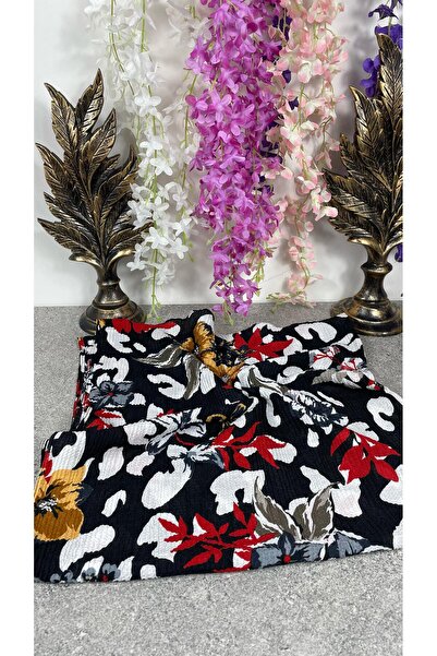 Sobe Hediyelik Patterned Cotton Writing Scarf