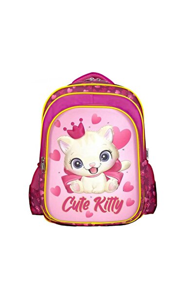 S COOL Ghiozdan scolar 3D cu led Cute Kitty 40x32x19.5 cm