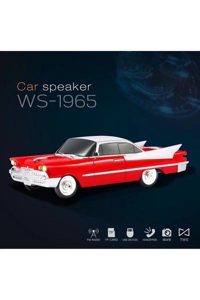 JUNGLEE NOSTALJİK ARABA ŞEKLİNDE BLUETOOTH SPEAKER ŞARJLI LED IŞIKLI KABLOSUZ...