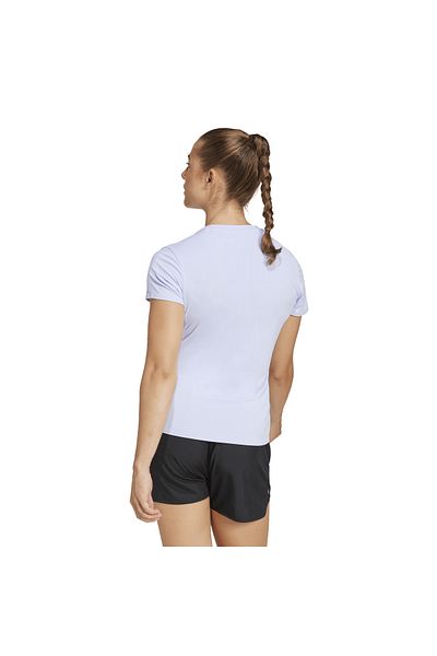 adidas Tricou albastru cu gât rotund pentru femei Adizero E