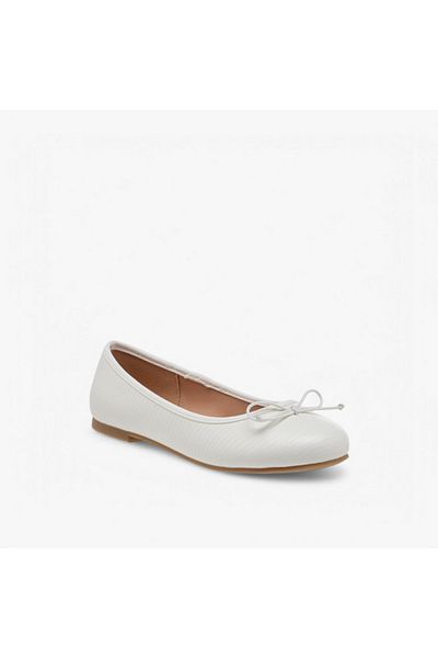 Little Missy Little Missy Bow Accent Slip-On Ballerina Shoes
