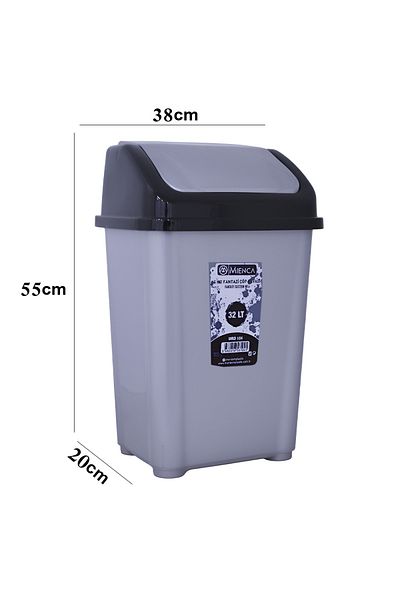 Generic 32L Plastic Swing Lid Wastebasket
