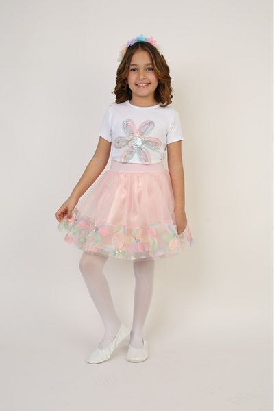 vyloo Girl-Floral Badi and Skirt- 23 April 29 October Special Day Show Clothing