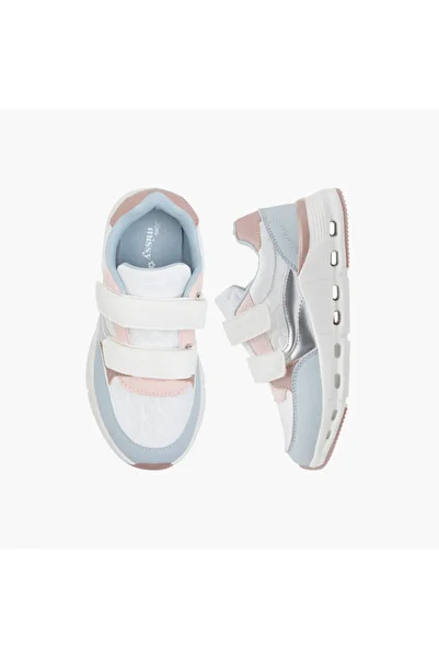 Little Missy Panelled Sneakers with Hook and Loop Closure