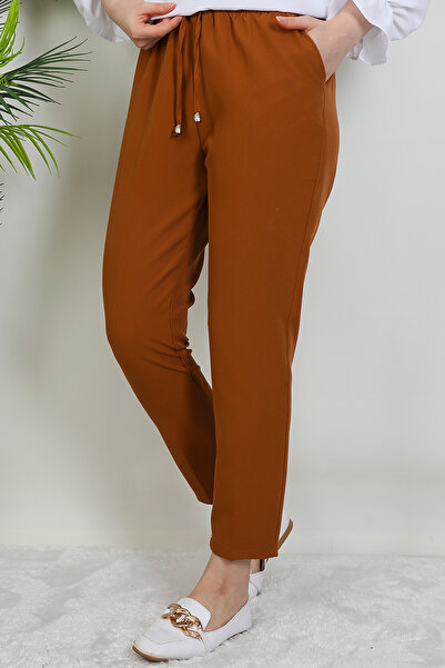 Giza Giyim Elastic Waist Trousers Mustard