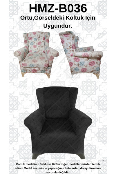 Akbal Home İtalyan Nubuk HMZ-B036 Kalıp Berjer Koltuk Örtüsü