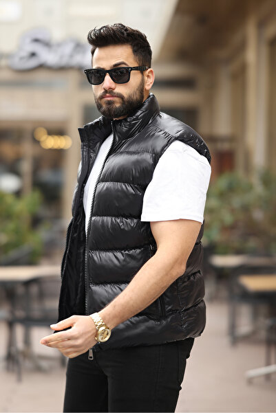 BOYS MANS Waterproof and Windproof Men's Shiny Vest Inflatable Vest