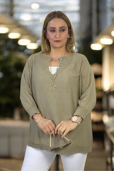 yagmurberen Approximate Size Italian Mercerized Blouse Sweater