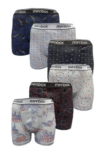 DoDe Flora Чоловічі боксери з лайкрою, 6 штук, з малюнком, різні кольори (Menbox 1052)