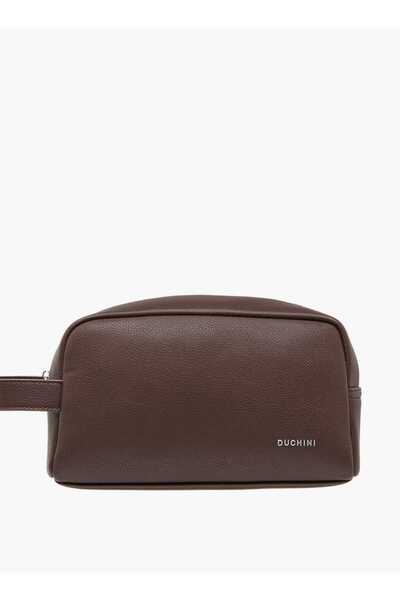 Duchini Textured Pouch with Zip Closure and Wristlet Strap - W 25 x H 15 x D ...