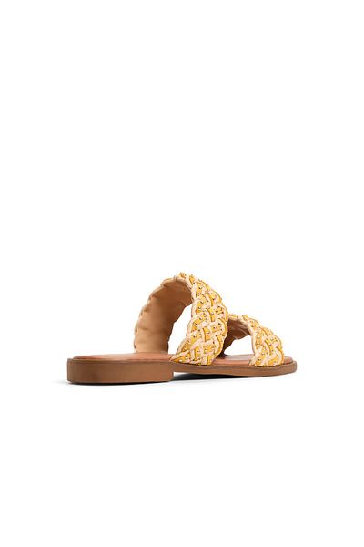 Call it Spring Light Yellow Eloiisa Flat Sandals For Women